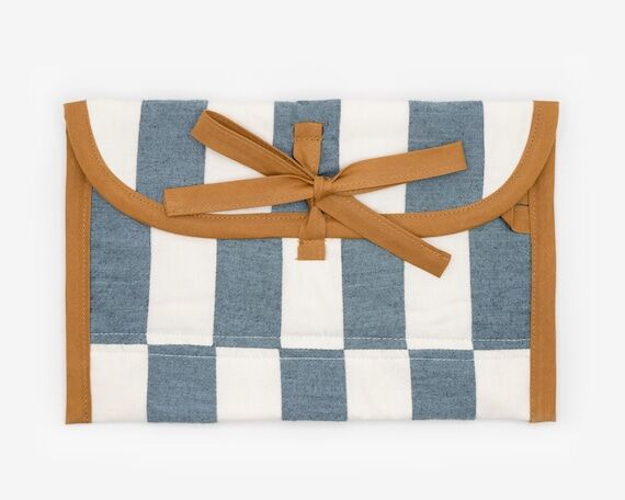 Chambray & Ivory Quilted Check Handmade Catch...
