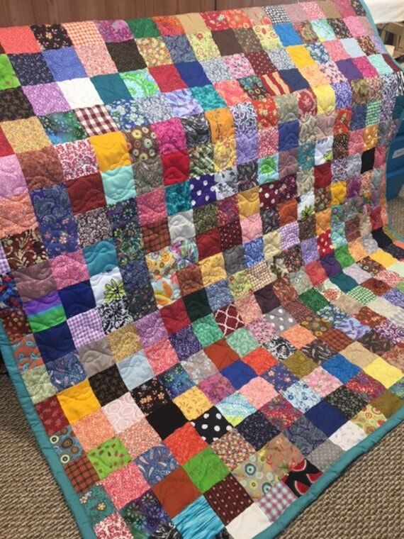 Handmade Scrappy Patchwork Quilt: Custom Orde...