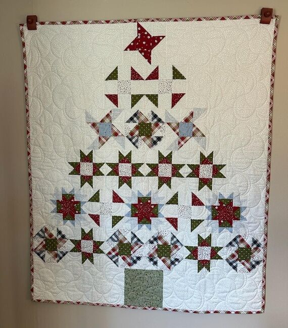 Whimsical Quilted Christmas Tree Wall Hanging...