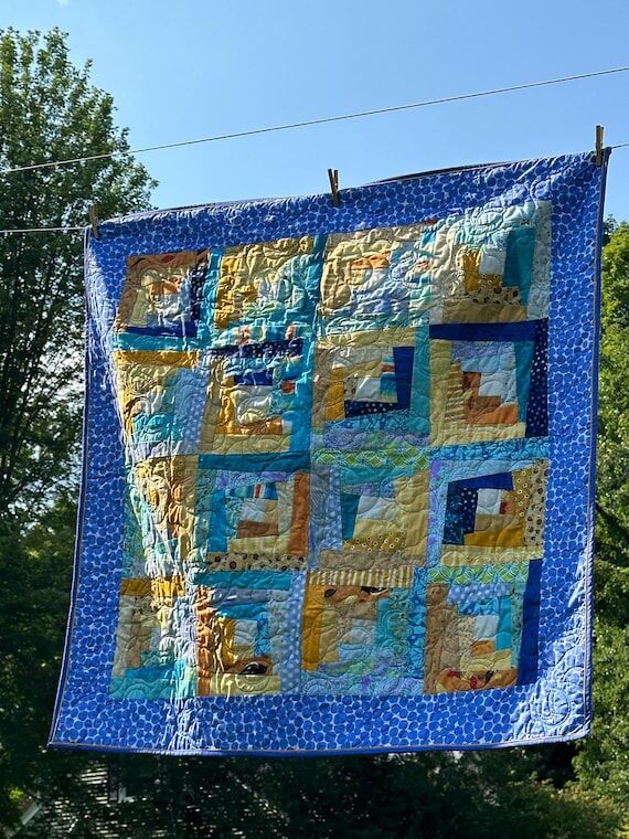 Bright Yellow and Blue Summer Inspired Handma...