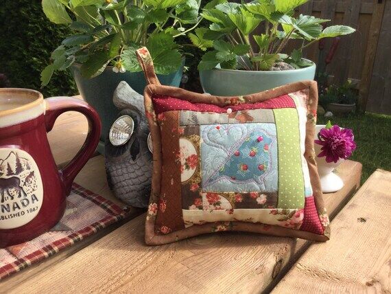 Pins'Nest Pincushion Miniature Pillow Handcra...