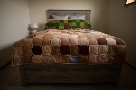 Pixel Landscape Twin Quilt, Handmade Flannel ...