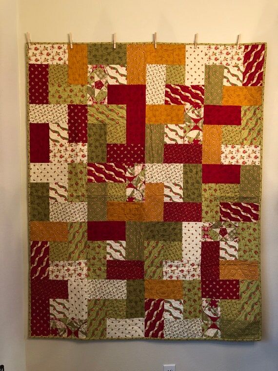 Handmade Jingle Bells Quilt: Cotton Flannel ,...
