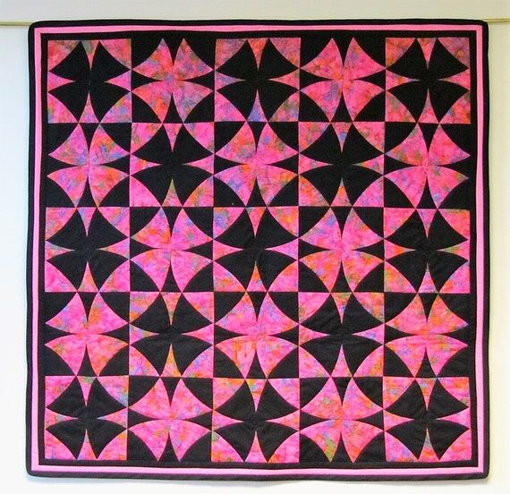 Wheels of Mystery, Quilted Wall Hanging, Home...