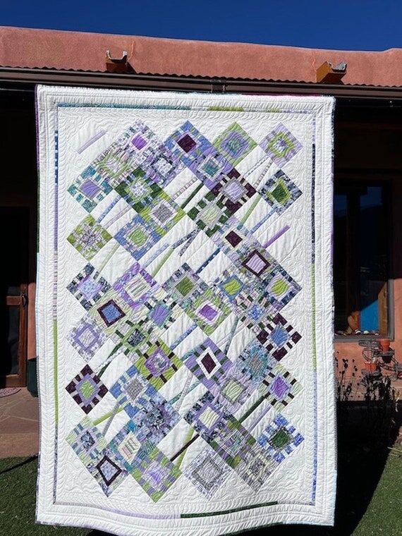 Handmade Modern Quilt, Lap Quilt, Quilted Wal...