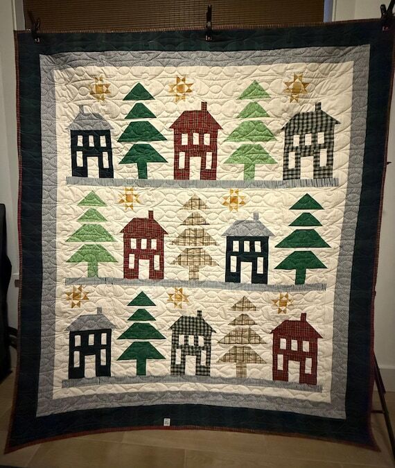 Winter House Quilt - Handmade...