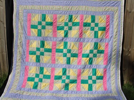 Handmade Queen Patchwork Quilt: Gee's Bend In...