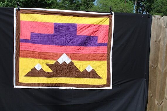 Hand Sewn Mountain Quilt Wall Hanging: Gee's ...