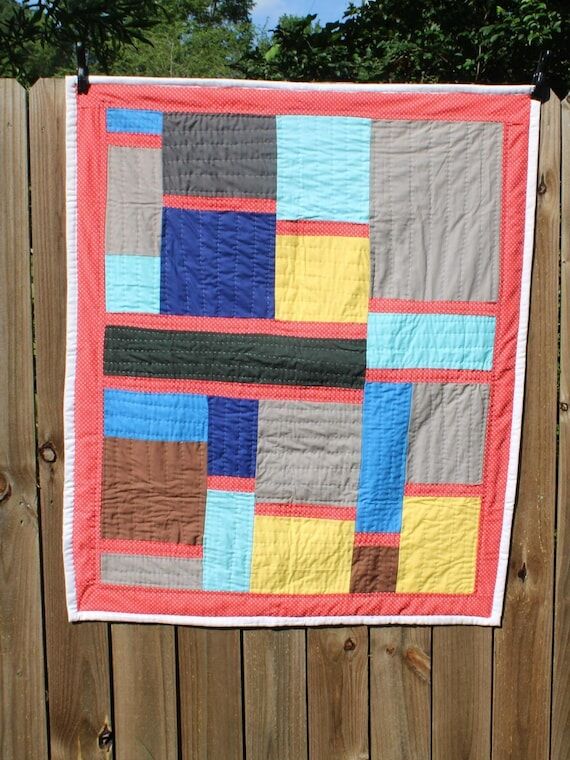 Handcrafted Staggered Quilt Wall Hanging: Gee...