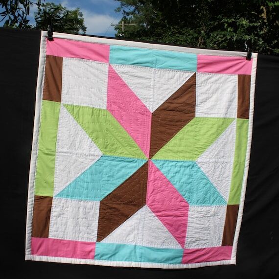 Handmade Star Baby Quilt: Gee's Bend Inspired...