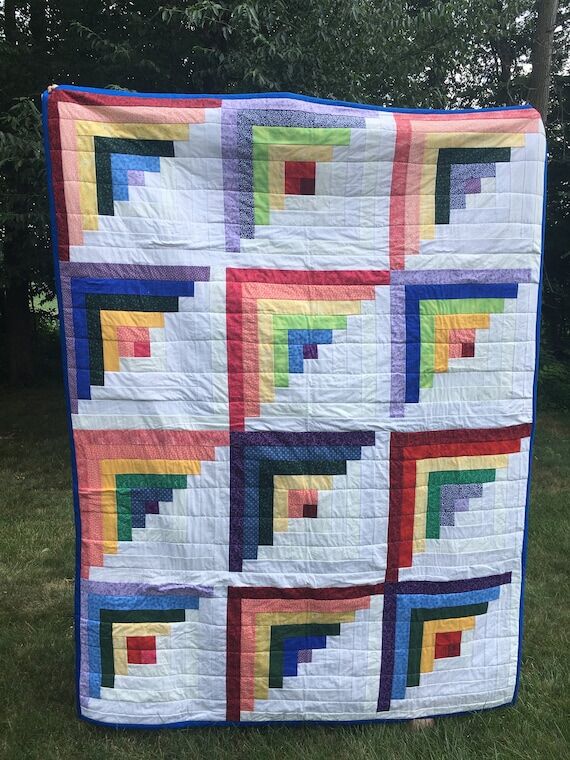 A Dozen Promises, a rainbow "log cabin&q...