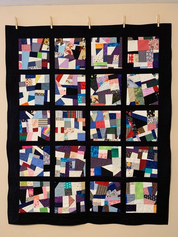 Super scrappy throw quilt...