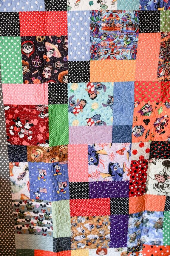 Disney Gray scrap quilt...