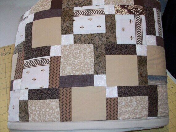 new handmade brown patchwork quilt 65 (No Social Media) 56...