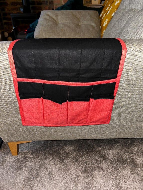 Quilted arm chair tidy with plenty of pockets...