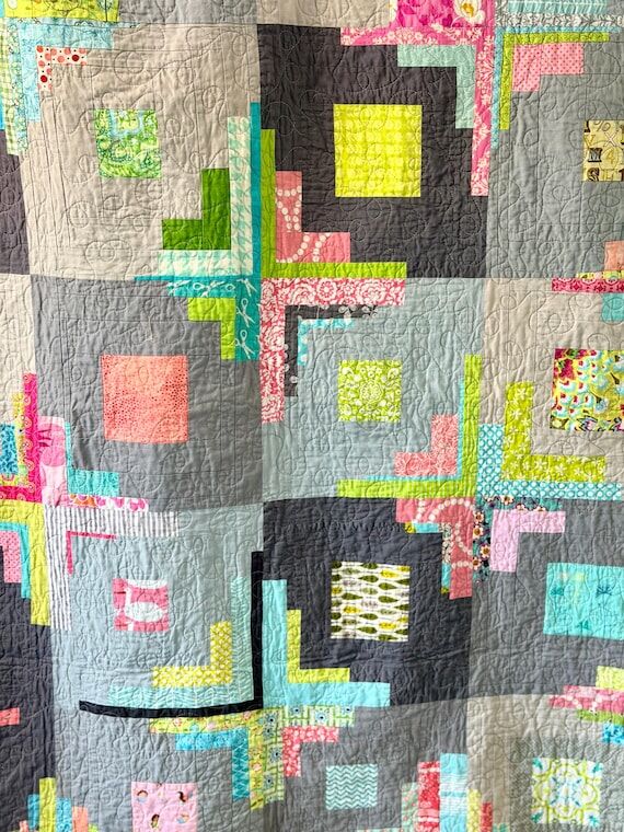 Girly Log Cabin Lap Quilt...