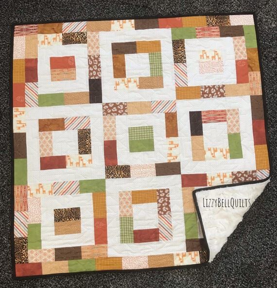 Sale! Safari Patchwork Baby Quilt, Jungle The...