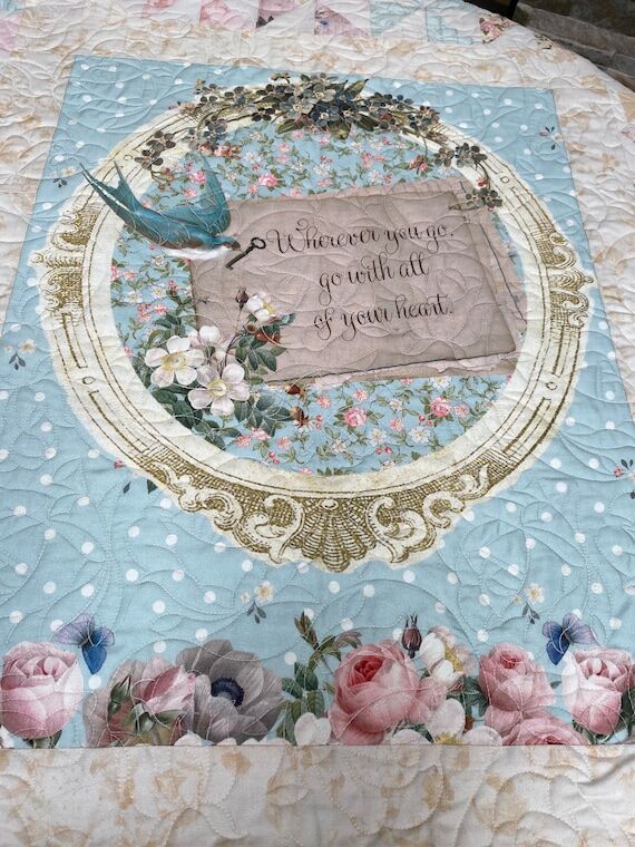 Handmade Cottage Garden Style Quilt...