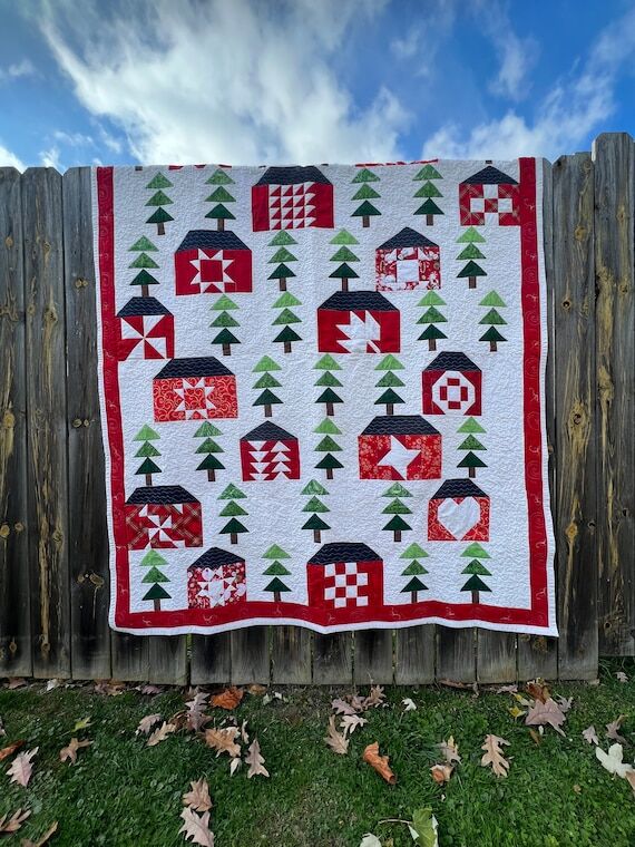 Red Barns Handmade Quilt...