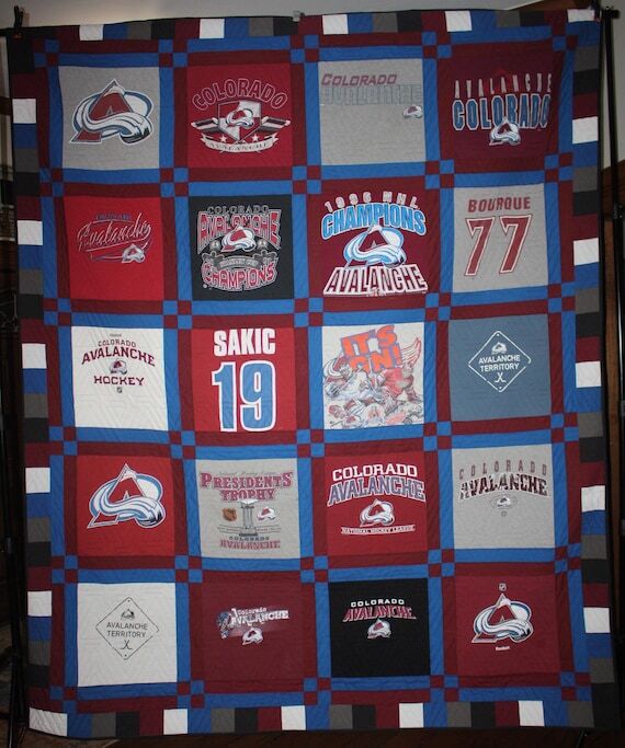Colorado Avalanche T-Shirt Quilt...