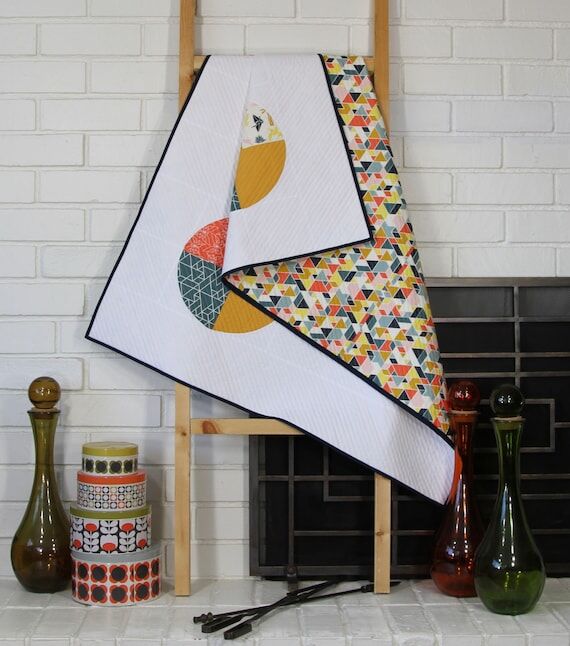 Modern Baby Quilt: Handmade Cotton Crib Blank...