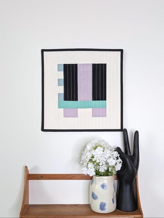 Modern Improv Quilt: Colorful Abstract Patchw...
