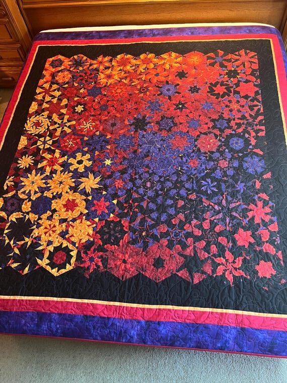 One block wonder quilt, fall quilt, handmade ...