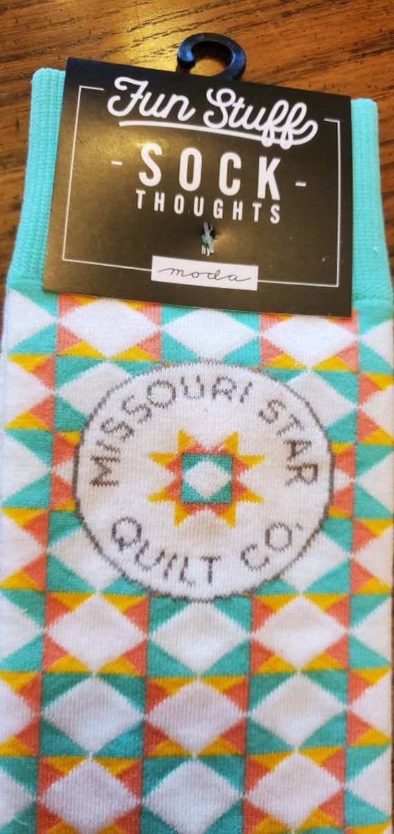 Missouri Star Quilt Co. Sewing Themed Socks: ...