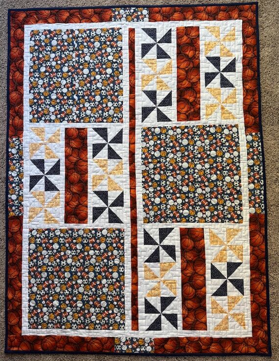 Handmade Play Ball Quilt 38” (No Social Media) 52”...