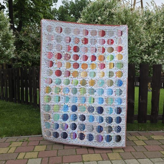 Handmade Charm Quilt 43x60 – Colorful Patch...