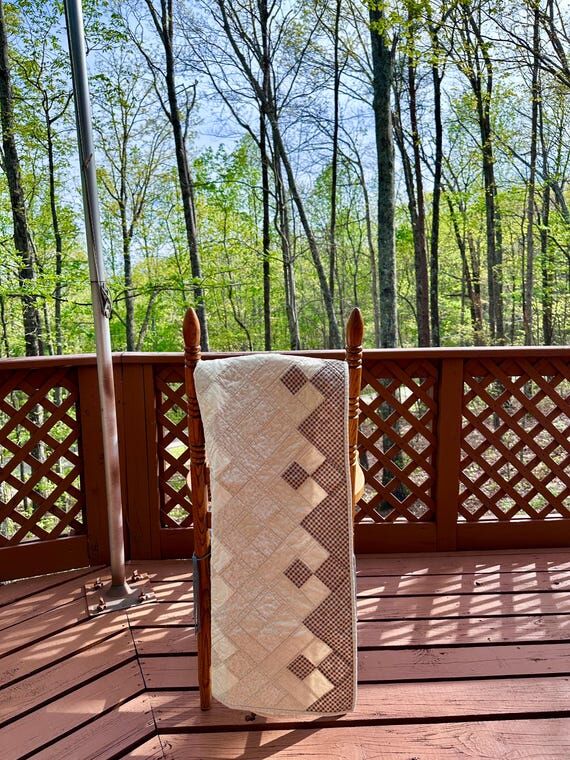 Handmade Cotton Throw Quilt, 44x48...