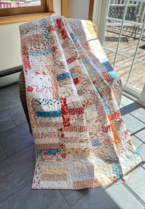 Handmade Patchwork Quilt: Fig Tree Moda Fabri...
