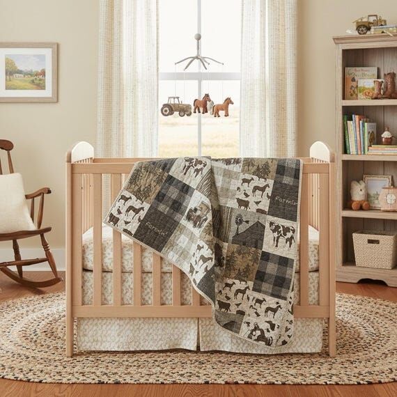 Handmade Quilt/Blanket/Playmat Farm Baby 35x4...
