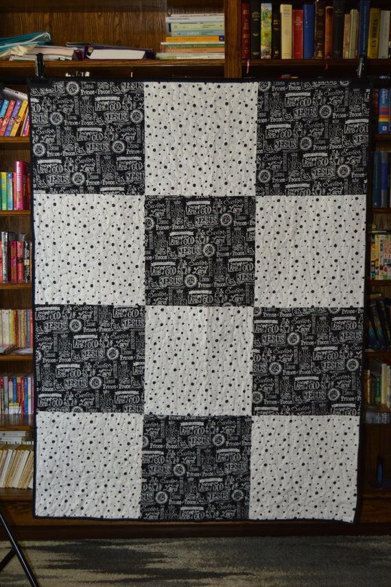 black/white motif, machine washable, longarm ...