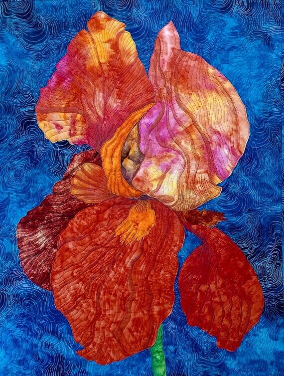 ART QUILTS Iris Quilted Wall Hanging (29 x38)...