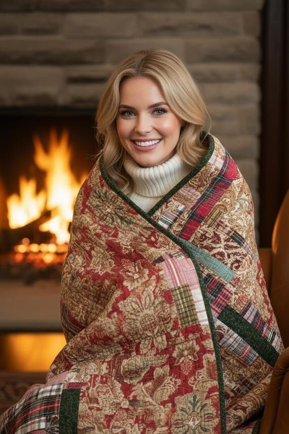 Vintage Shirting Quilt: Modern Winter Holiday...