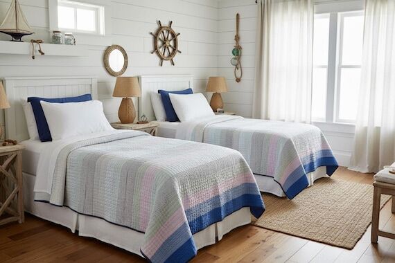 Modern Ombré Twin Quilts: Upcycled Vintage S...