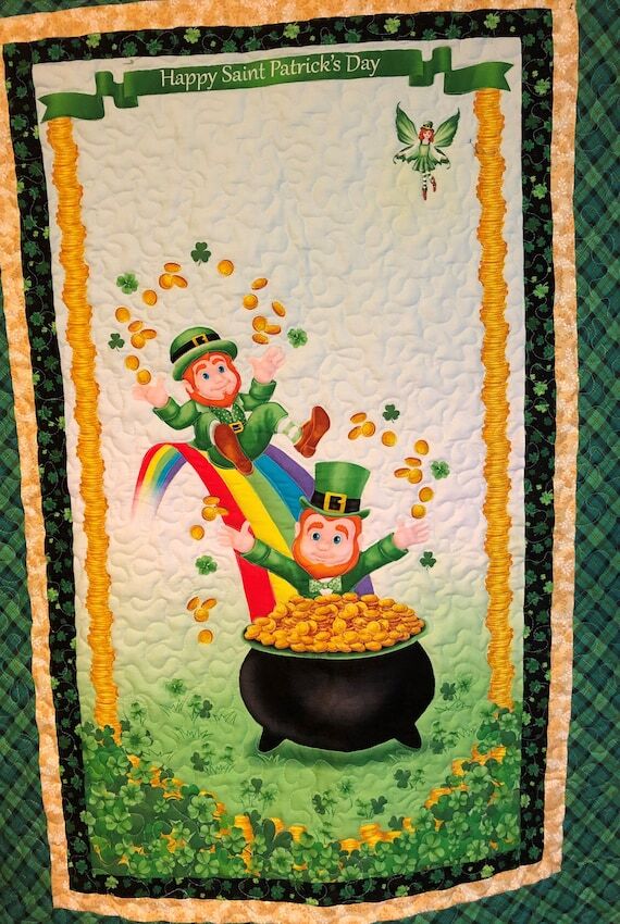 Saint Patrick's Day quilt-wall hanging or lap...