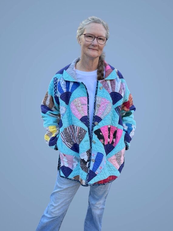 Button Up Jacket made from a “Grandmother...