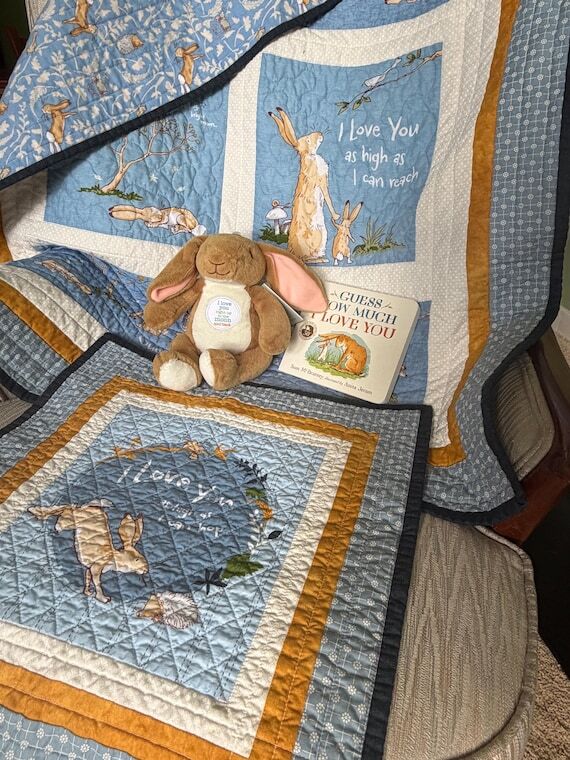 Guess How Much I Love You Bunny Quilt – Blu...