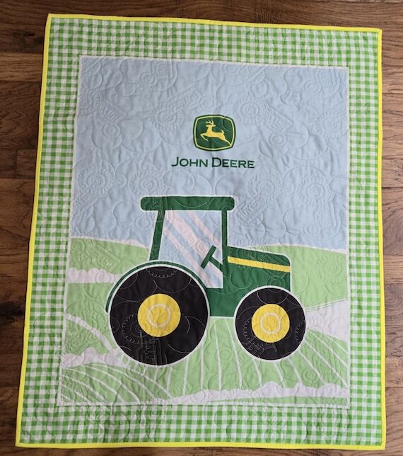 John Deere Tractor Baby Quilt...