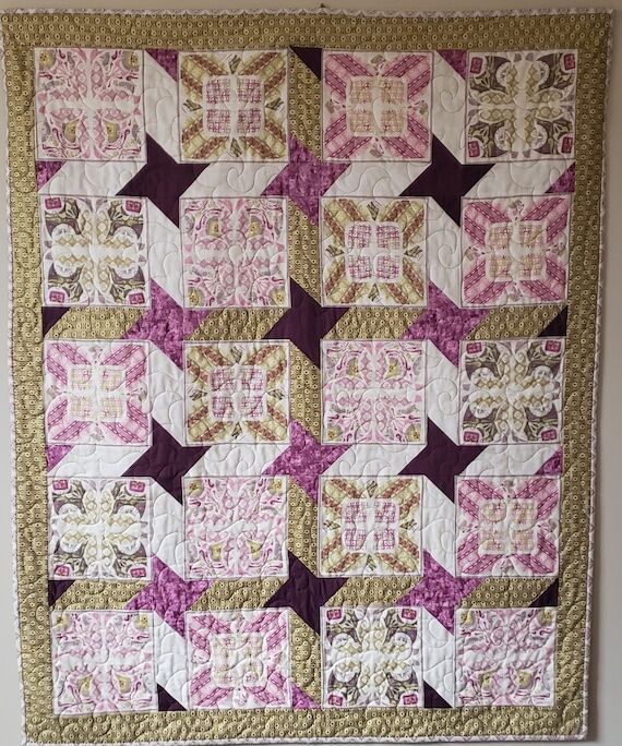 ON SALE Boho Nursery Quilt: Pink, Green Wall ...