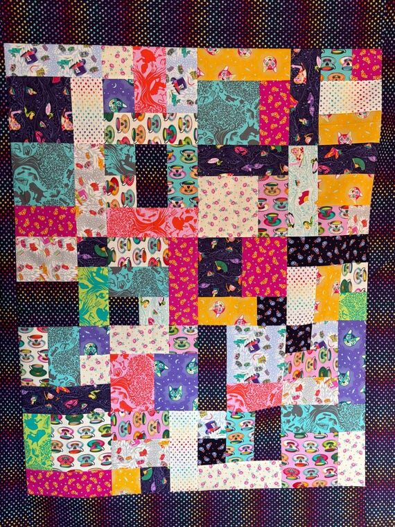 Tula Pink Unfinished quilt top, Lap sized - 4...