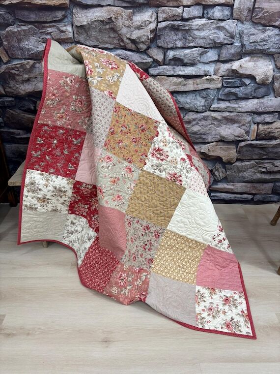 Joie De Vivre - Throw Quilt - Vintage French ...
