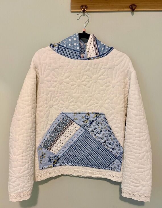 Floral Colorblock Hoodie, Sizes S/M...