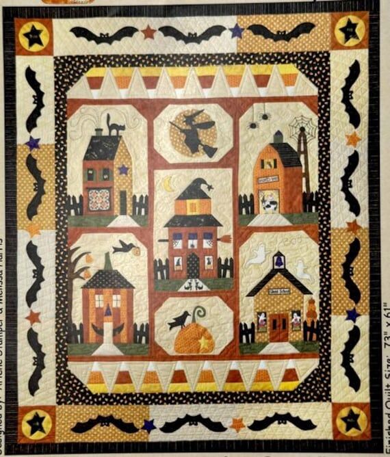 Sew Spooky Halloween Applique Quilt Pattern b...