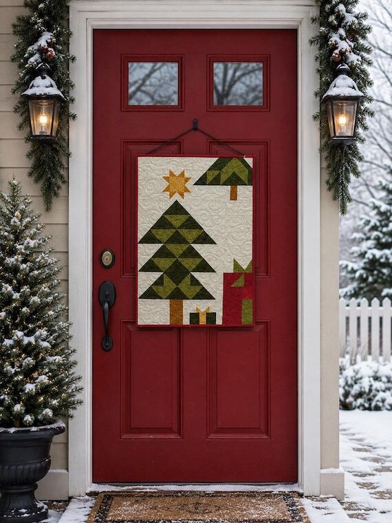 Handmade quilted Christmas- Holiday Wall/Door...