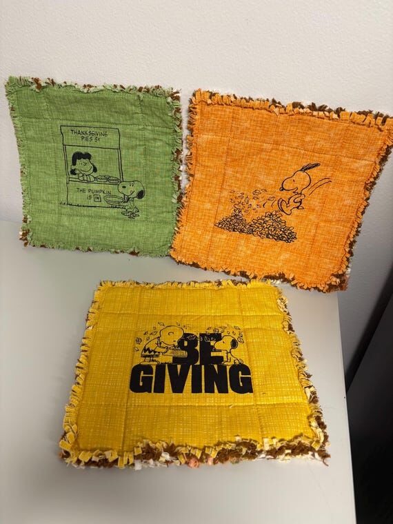 handmade fall thanksgiving hot pads with Pean...