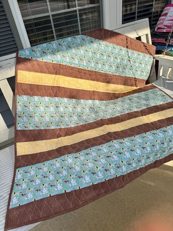 Handmade Dog Quilt, Dog Lover Gift, Puppy Qui...