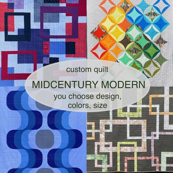 Custom Mid-Century Modern Quilt: Handmade to ...